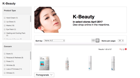CVS 'Dew Shop Online' E-Commerce Page